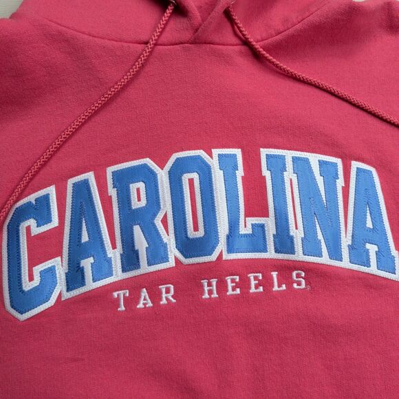 Champion North Carolina Tar Heels Embroidered Pink Hoodie Womens Medium UNC - Picture 2 of 9